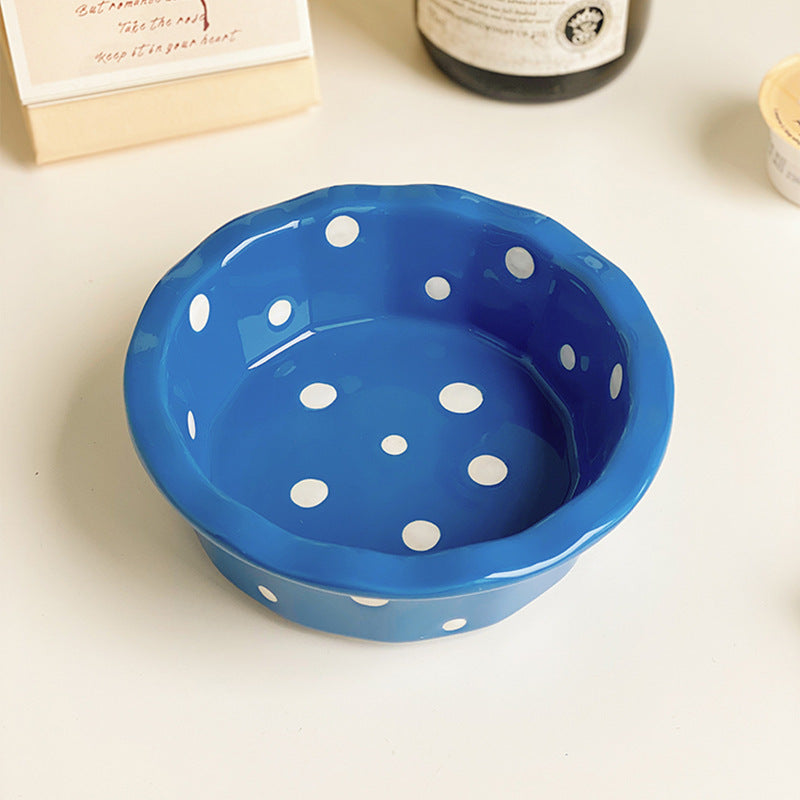 Polka Dot Ceramic Bowl