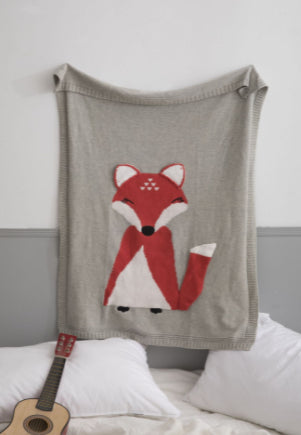 Knitted Fox Blanket